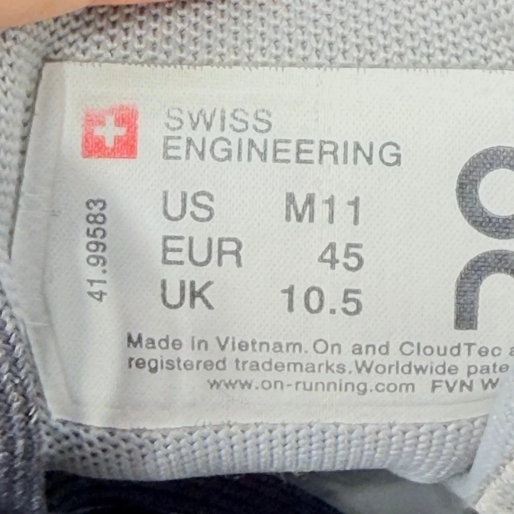 On Cloudswift Mens Running Shoes Rock Slate Grey 41.99583 Size 11